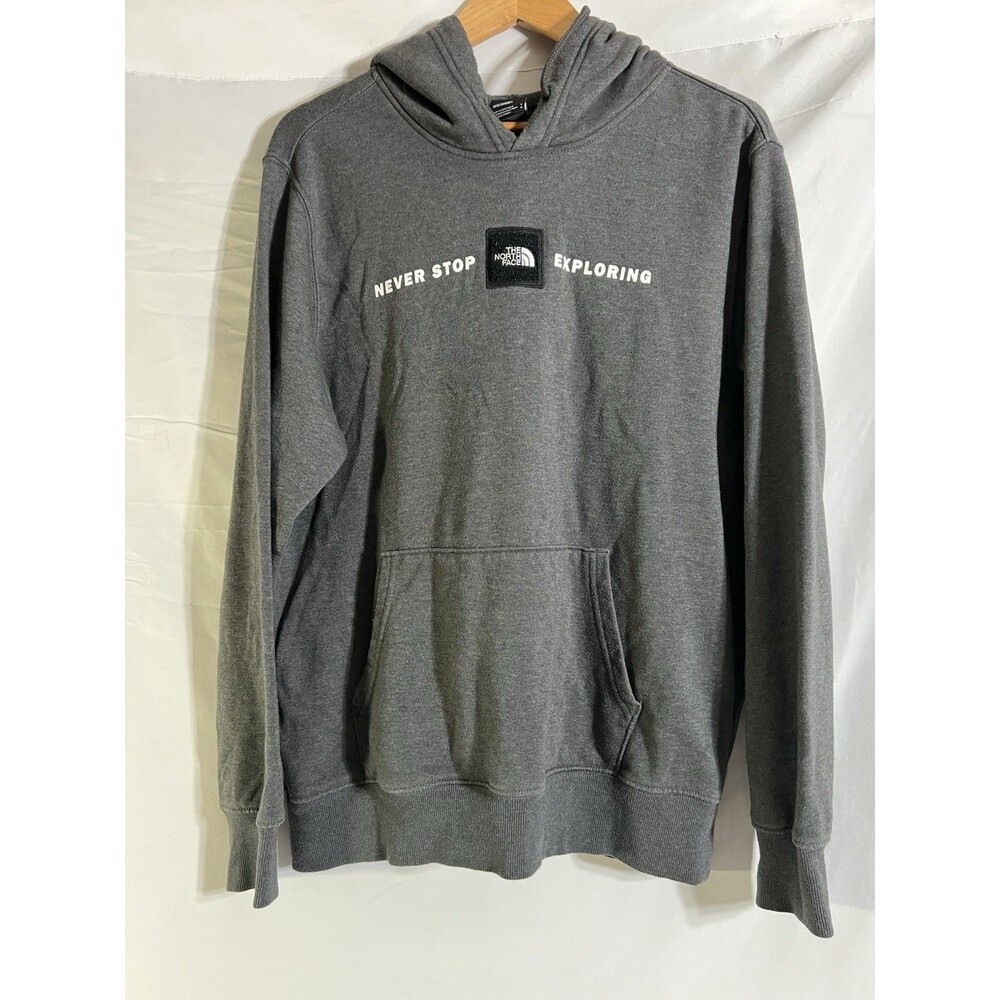 The North Face Men's Never Stop Exploring Sweatshirt L Gray Pullover Hoodie